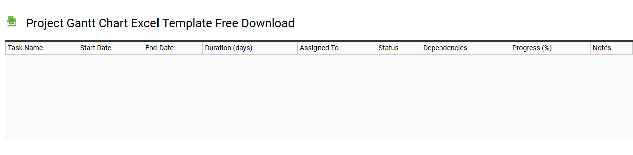 Project Gantt chart Excel template free download