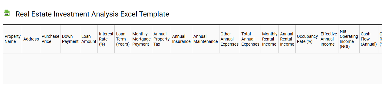 Real estate investment analysis Excel template