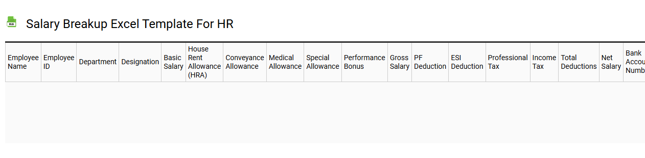 Salary breakup Excel template for HR