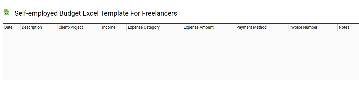 Self-employed budget Excel template for freelancers