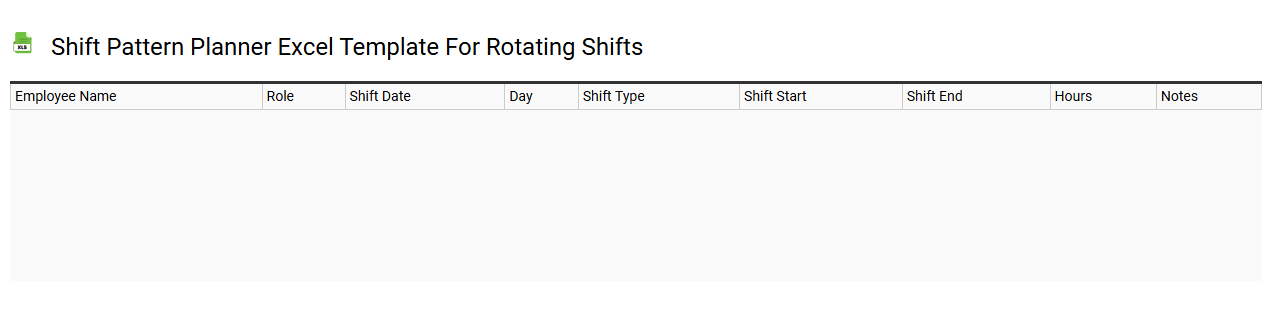 Shift pattern planner Excel template for rotating shifts