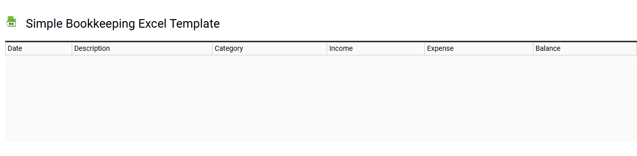 Simple bookkeeping Excel template