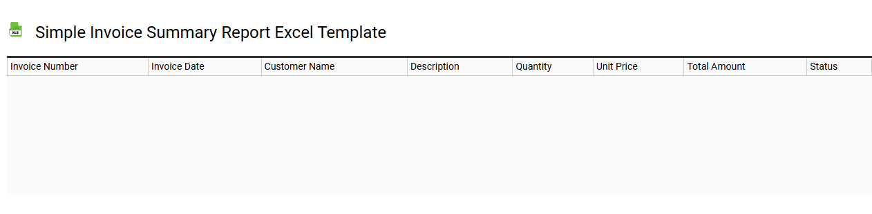 Simple invoice summary report Excel template
