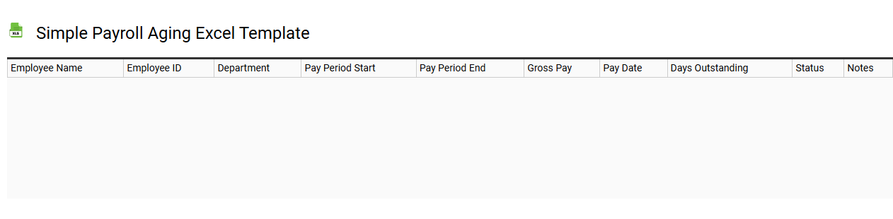 Simple payroll aging Excel template