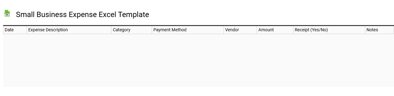 Small business expense Excel template