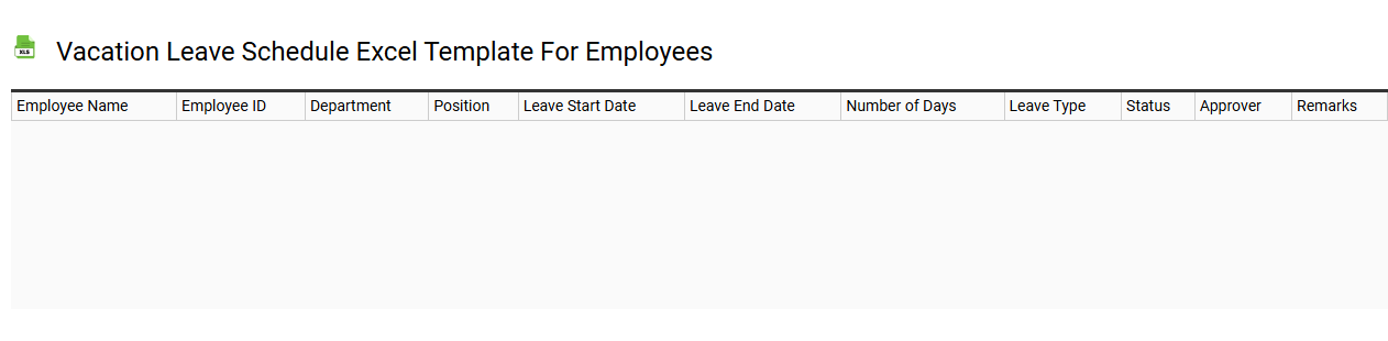 Vacation leave schedule Excel template for employees