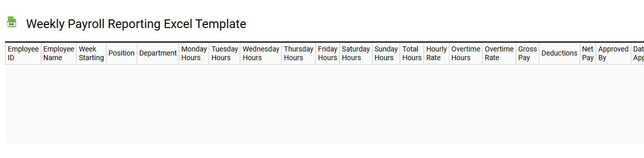 weekly payroll reporting Excel template