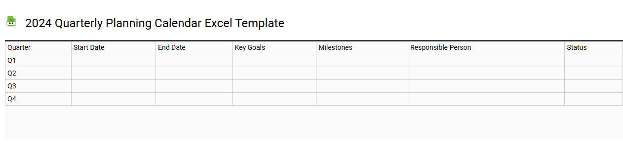 2024 quarterly planning calendar Excel template