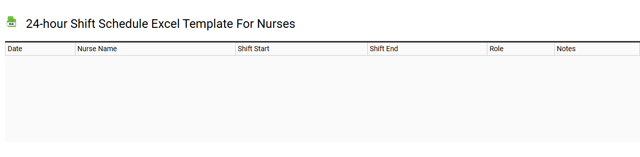 24-hour shift schedule Excel template for nurses