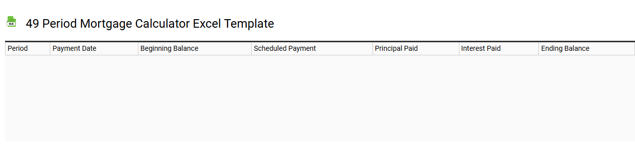 49 period mortgage calculator Excel template