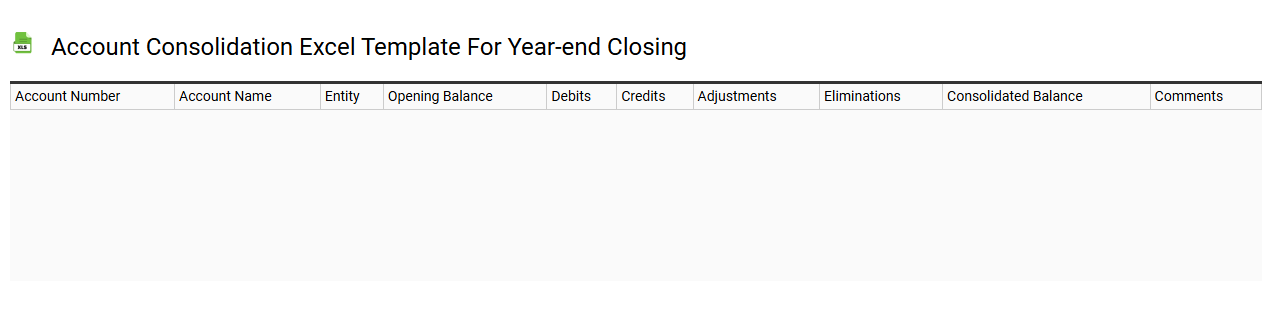 Account consolidation Excel template for year-end closing