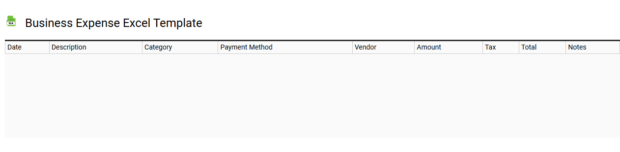 Business expense Excel template