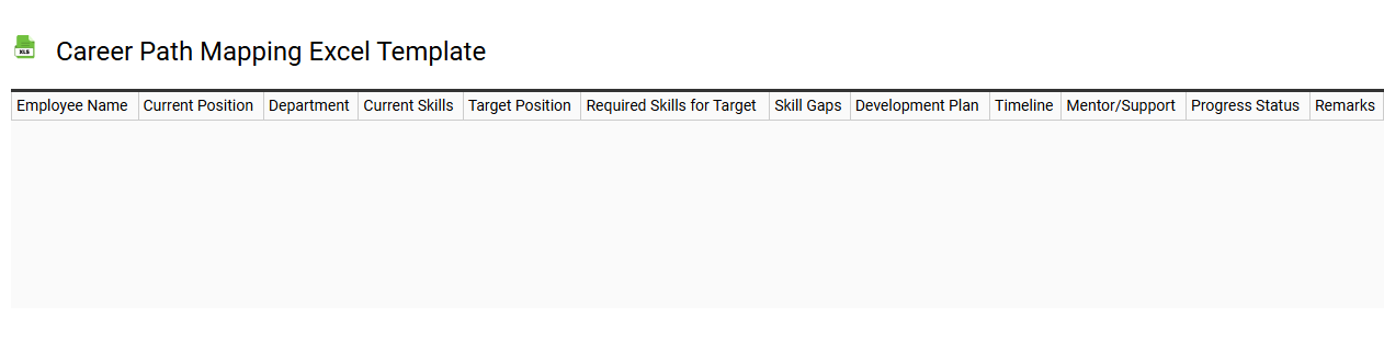 Career path mapping Excel template