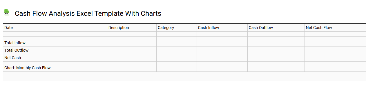 Cash flow analysis Excel template with charts