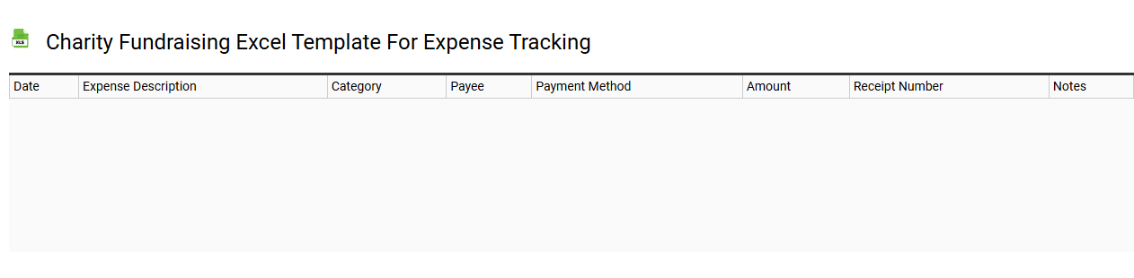 Charity fundraising Excel template for expense tracking