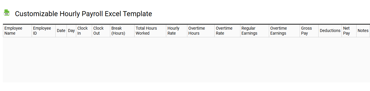 Customizable hourly payroll Excel template