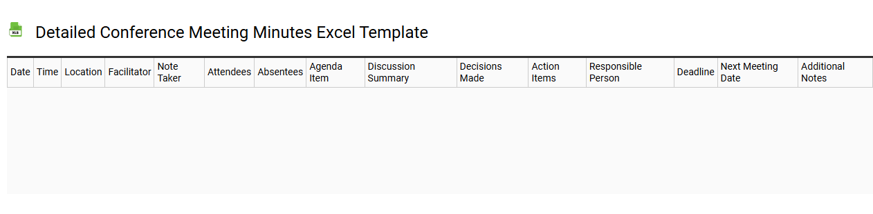 Detailed conference meeting minutes Excel template