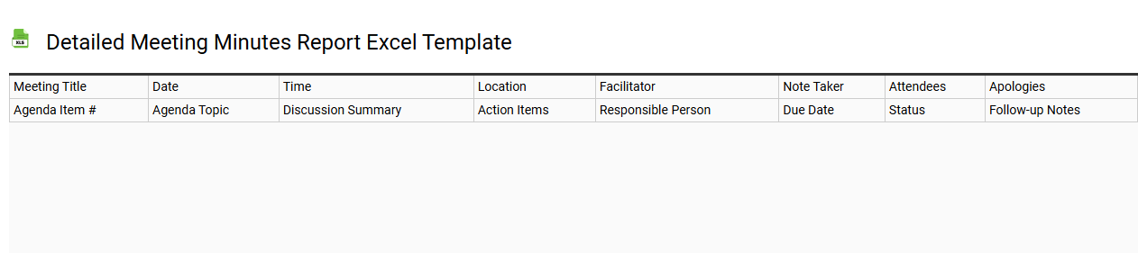 Detailed meeting minutes report Excel template