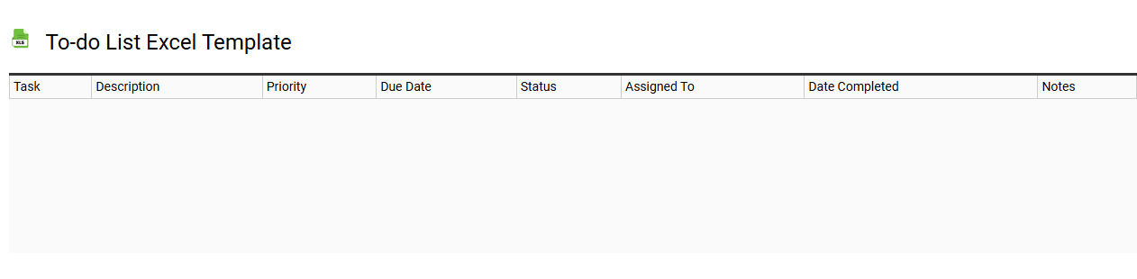 To-do list Excel template