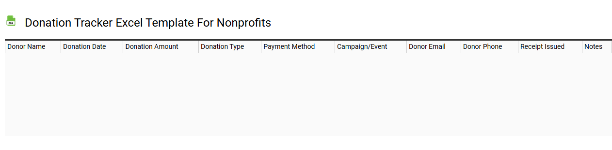 Donation tracker Excel template for nonprofits