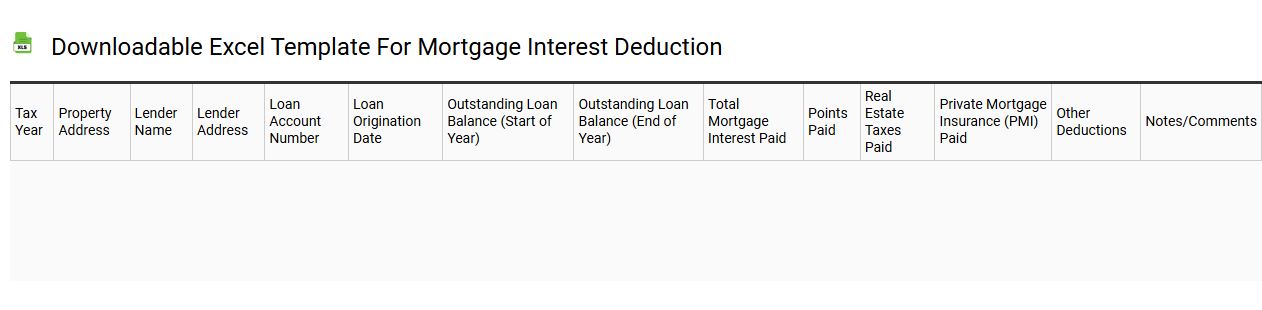 Downloadable Excel template for mortgage interest deduction