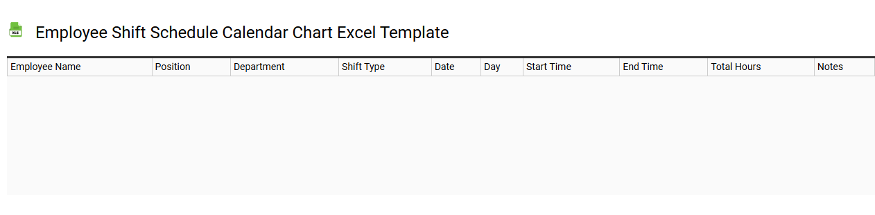 Employee shift schedule calendar chart Excel template