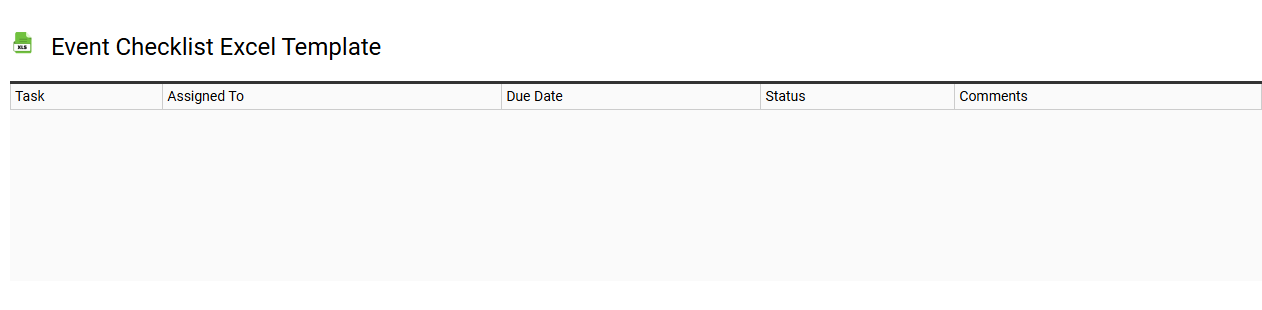Event checklist Excel template