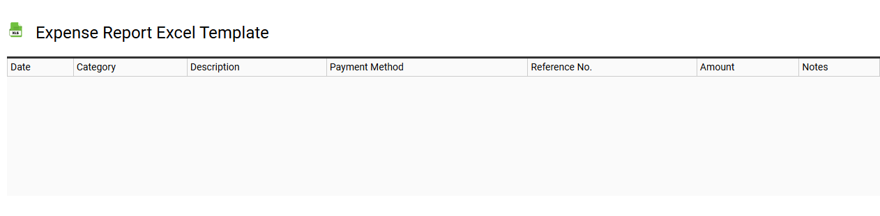 Expense report Excel template