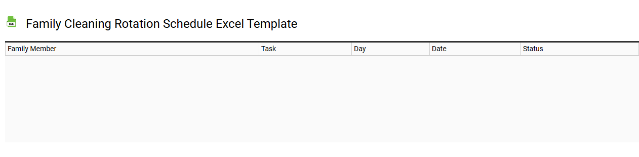Family cleaning rotation schedule Excel template