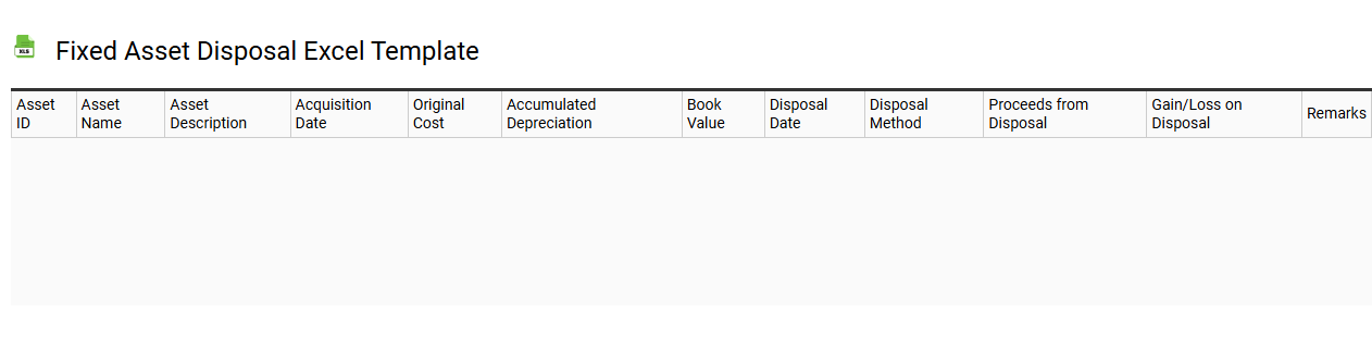 Fixed asset disposal Excel template