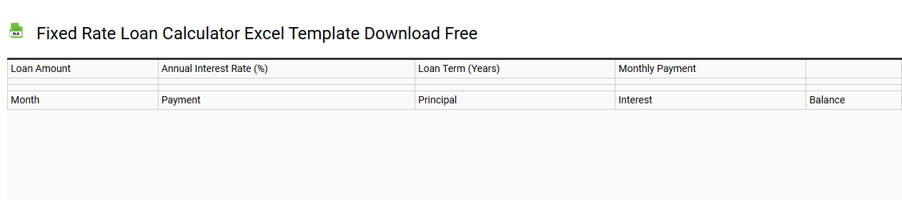 Fixed rate loan calculator Excel template download free