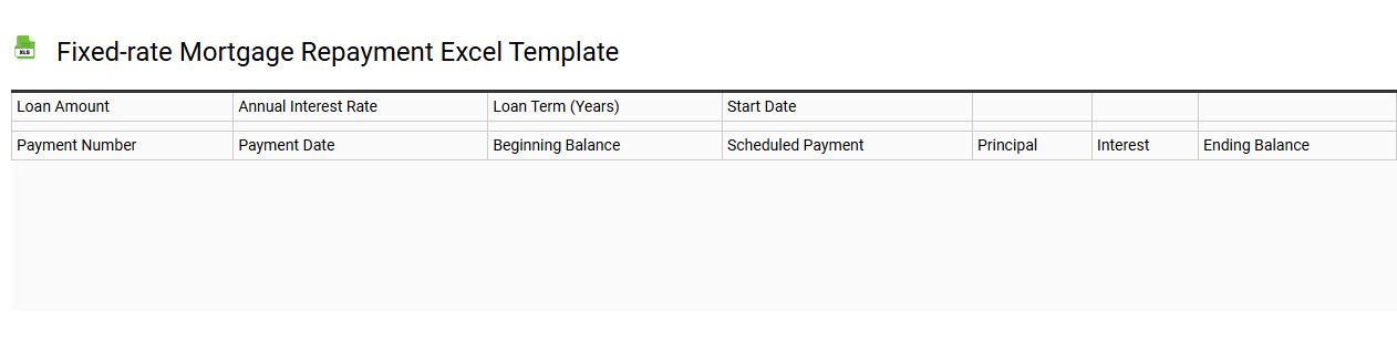 Fixed-rate mortgage repayment Excel template