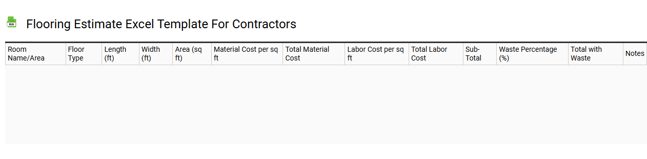 Flooring estimate Excel template for contractors