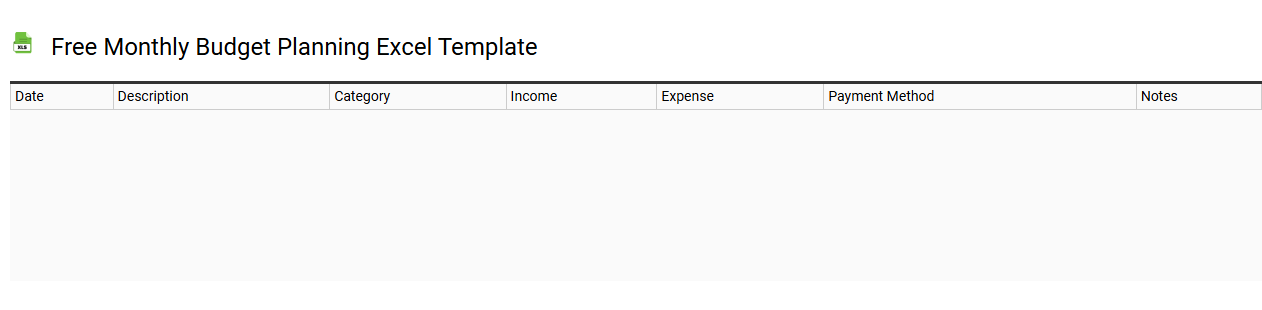 Free monthly budget planning Excel template