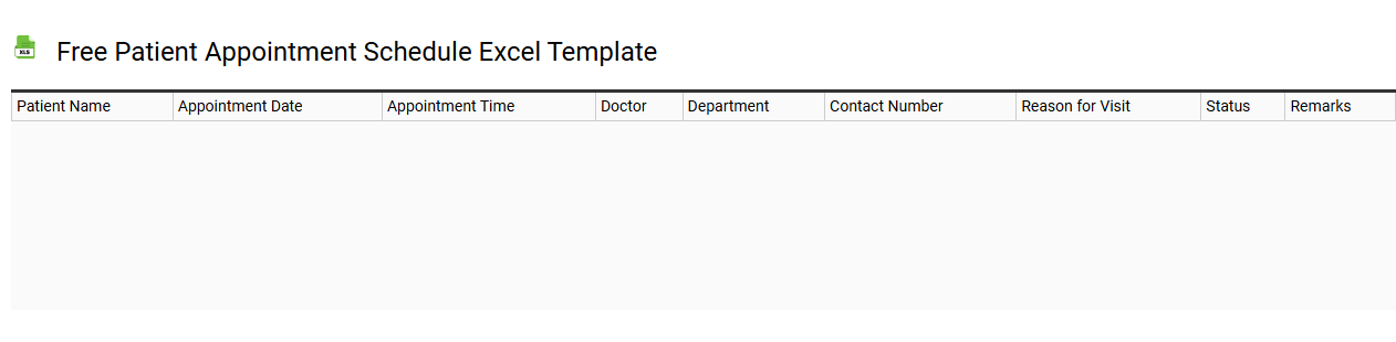 Free patient appointment schedule Excel template