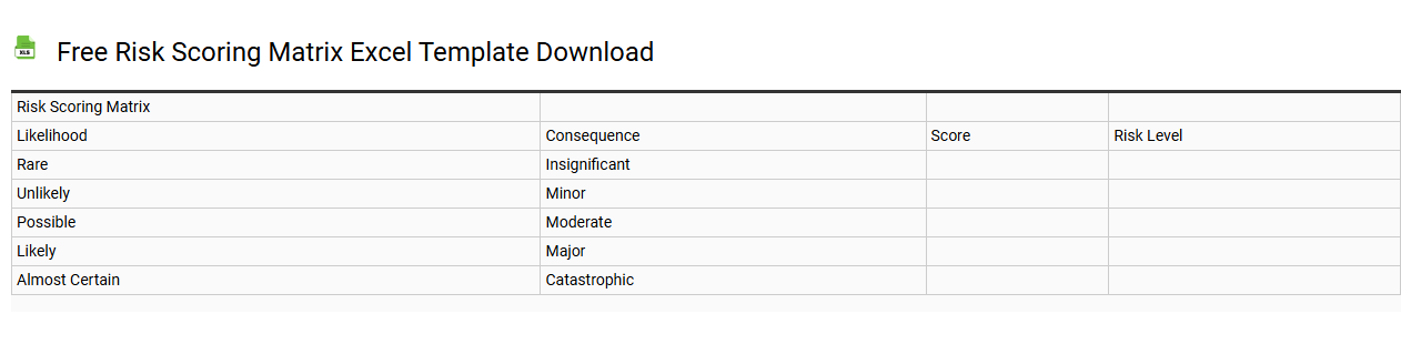 Free risk scoring matrix Excel template download