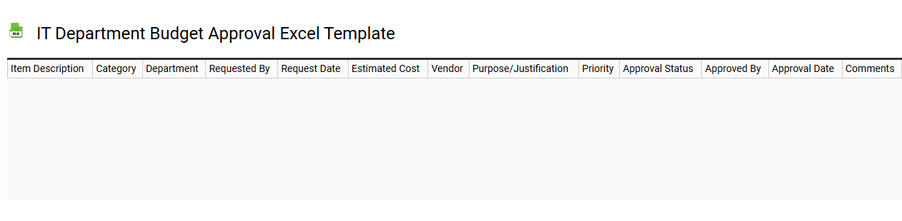 IT department budget approval Excel template