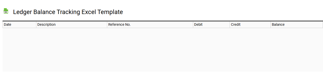 Ledger balance tracking Excel template