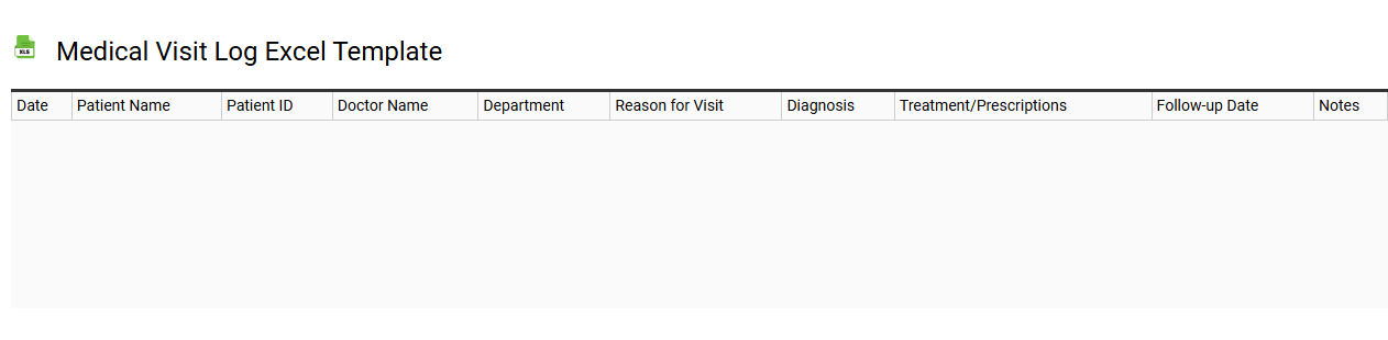 Medical visit log Excel template