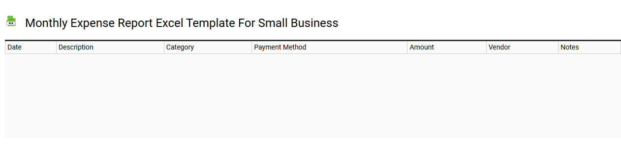 Monthly expense report Excel template for small business