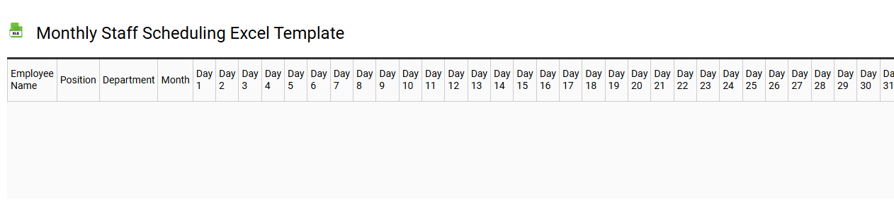 Monthly staff scheduling Excel template