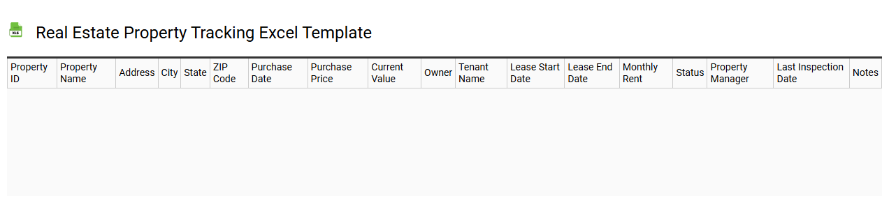 Real estate property tracking Excel template