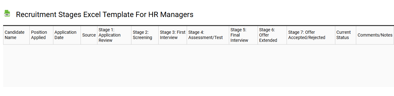 Recruitment stages Excel template for HR managers