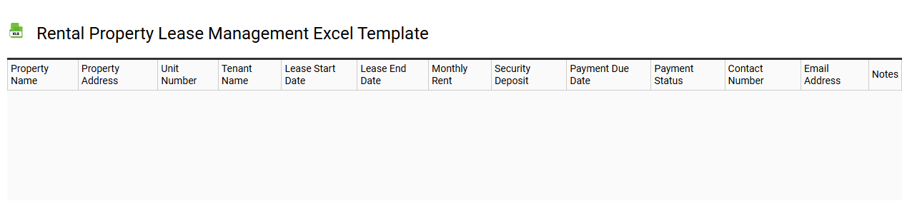 Rental property lease management Excel template