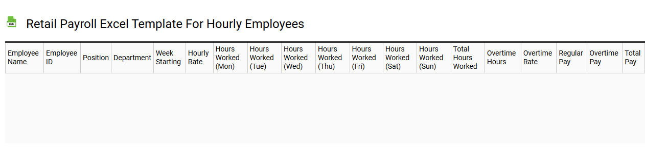 Retail payroll Excel template for hourly employees