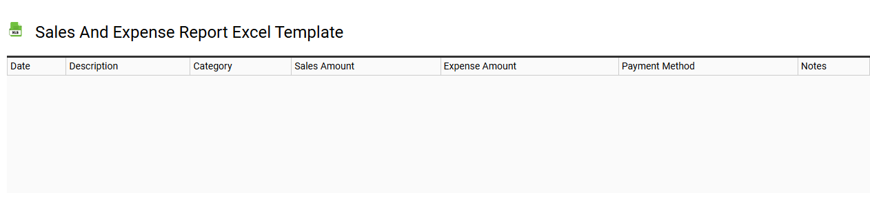 Sales and expense report Excel template