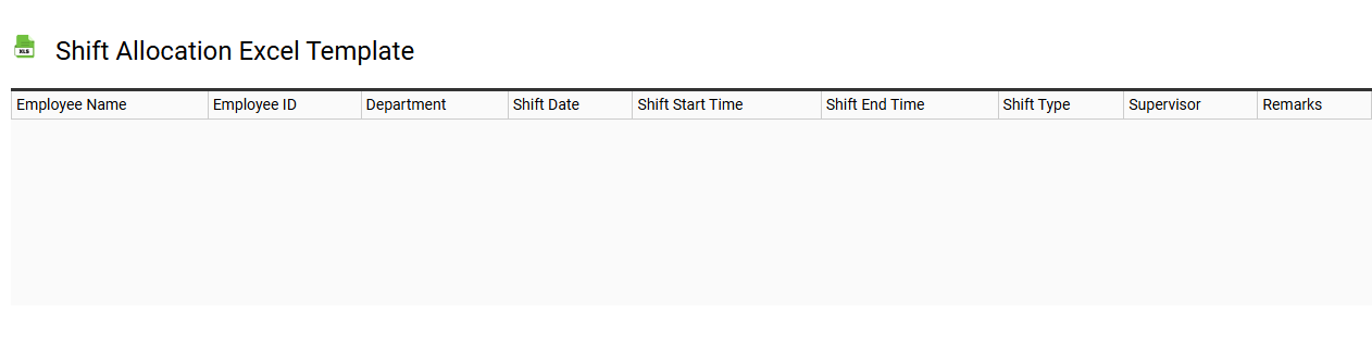 Shift allocation Excel template