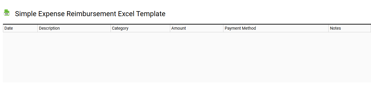 Simple expense reimbursement Excel template