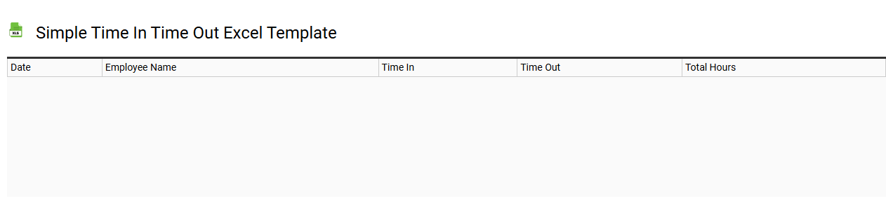 simple time in time out Excel template