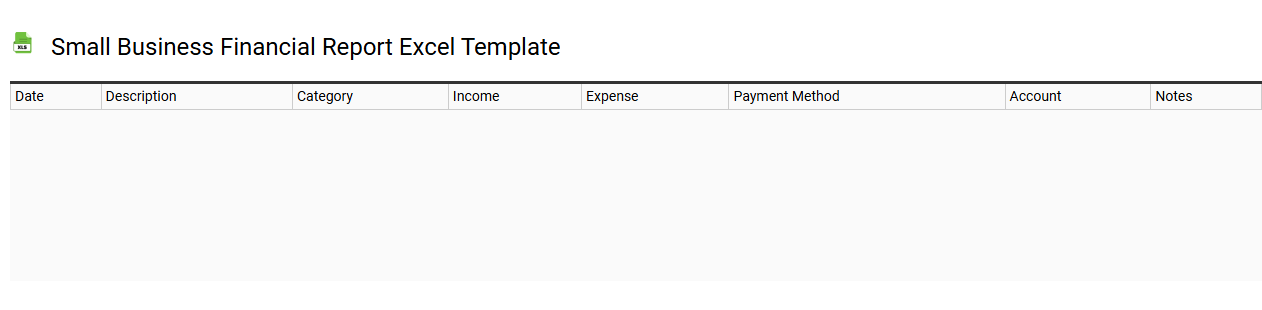 Small business financial report Excel template